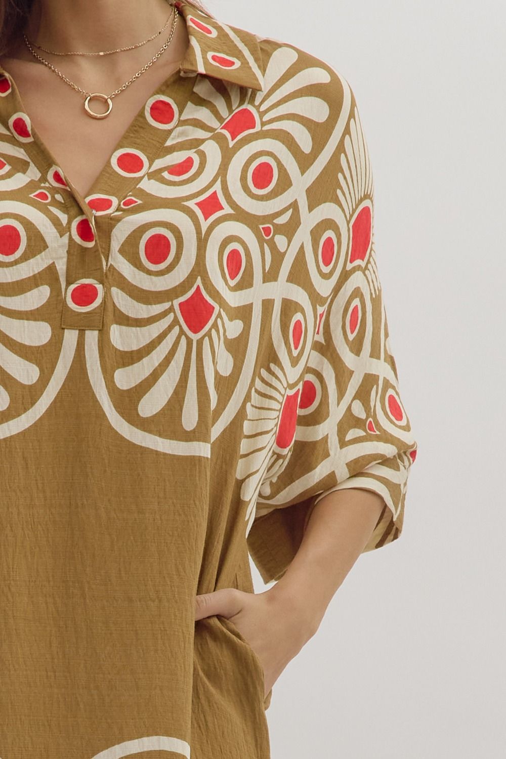 Sabrina Golden Midi Dress