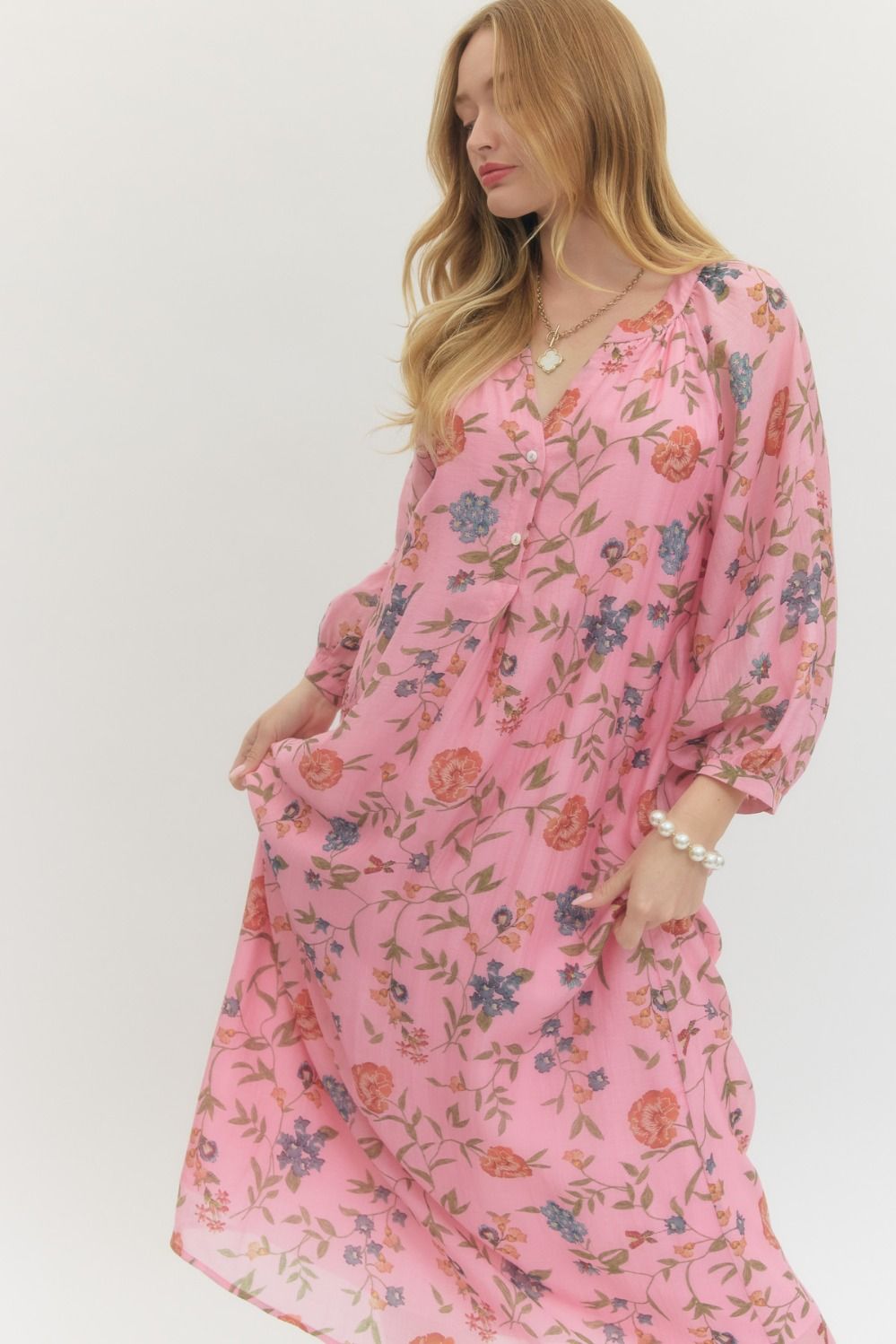 Joan Botanical Maxi Dress
