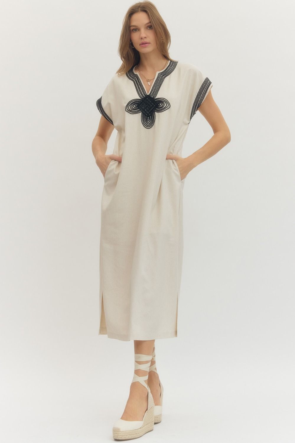 Drew Linen Midi Dress