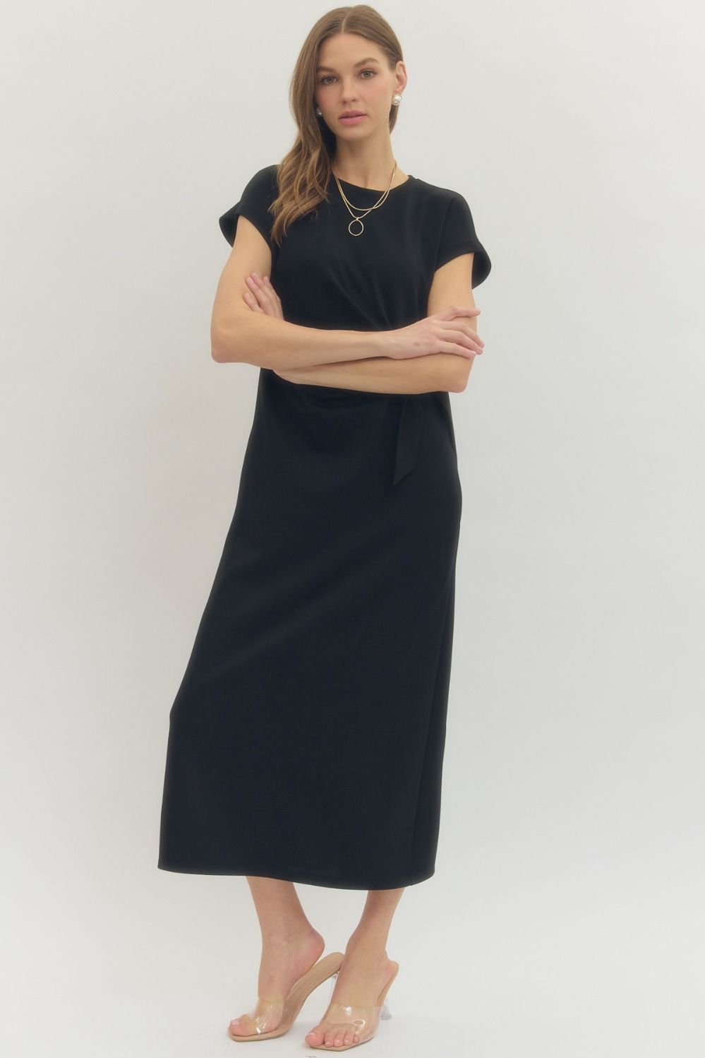 Libby Side Tie Midi Dress