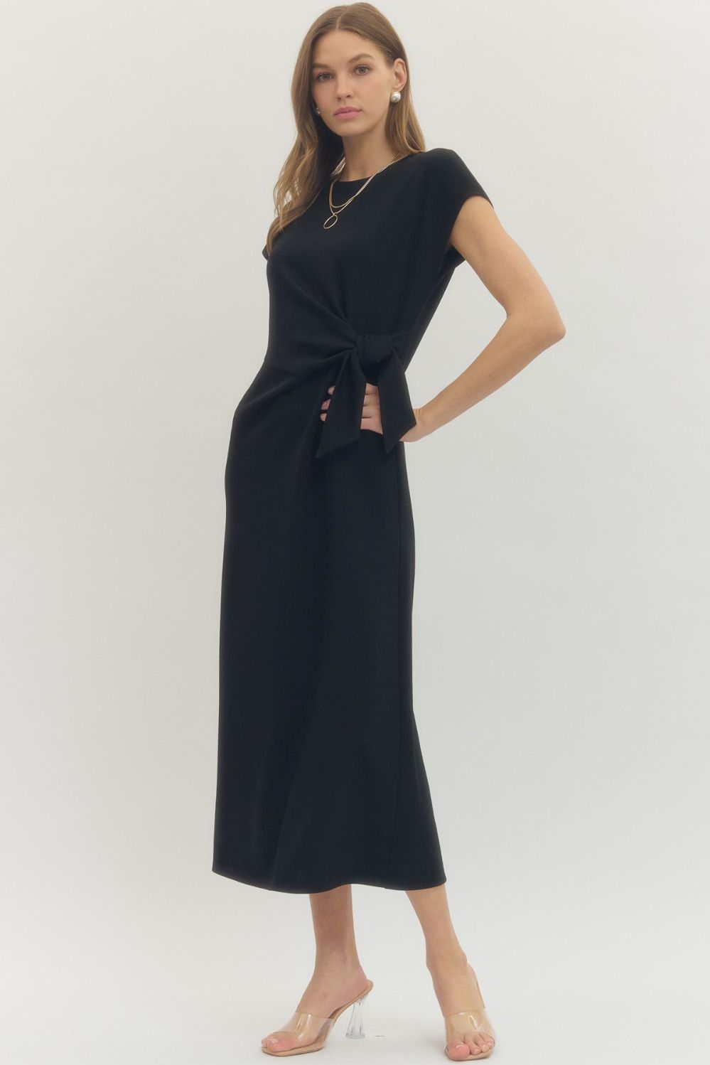 Libby Side Tie Midi Dress