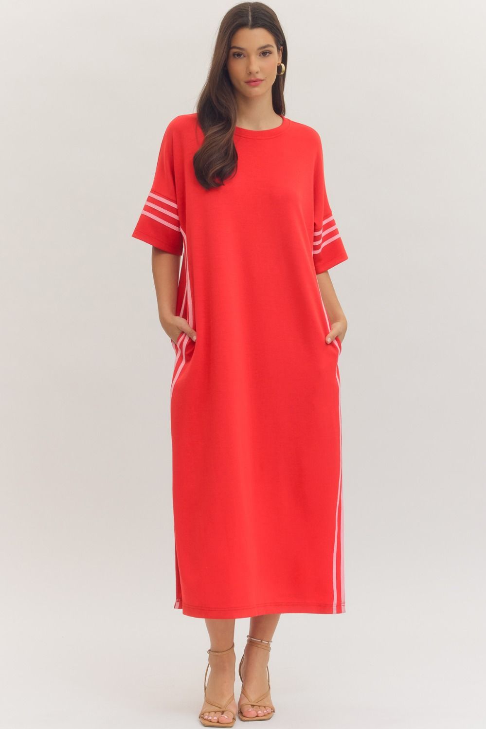 Cherry Sideline Chic Midi Dress