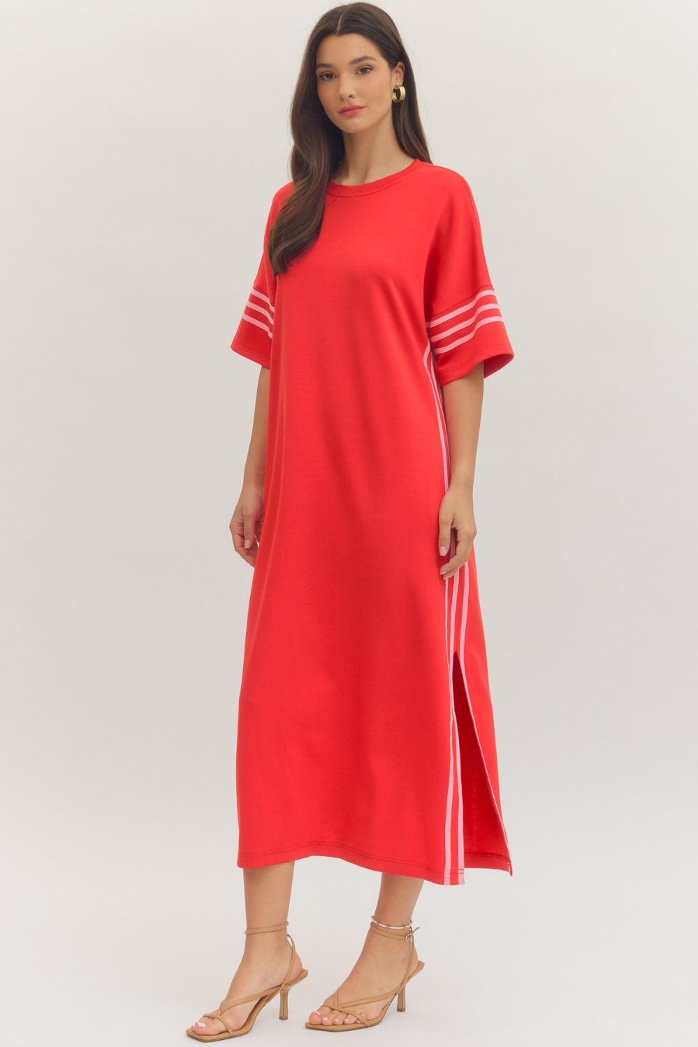 Cherry Sideline Chic Midi Dress