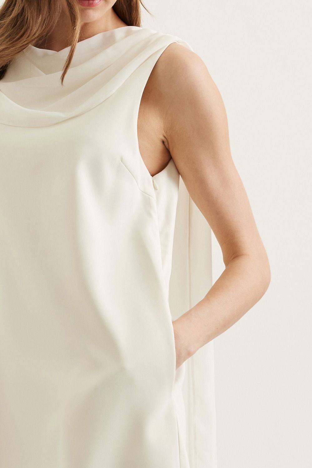 Ada Draped Cowl Neck Mini Dress