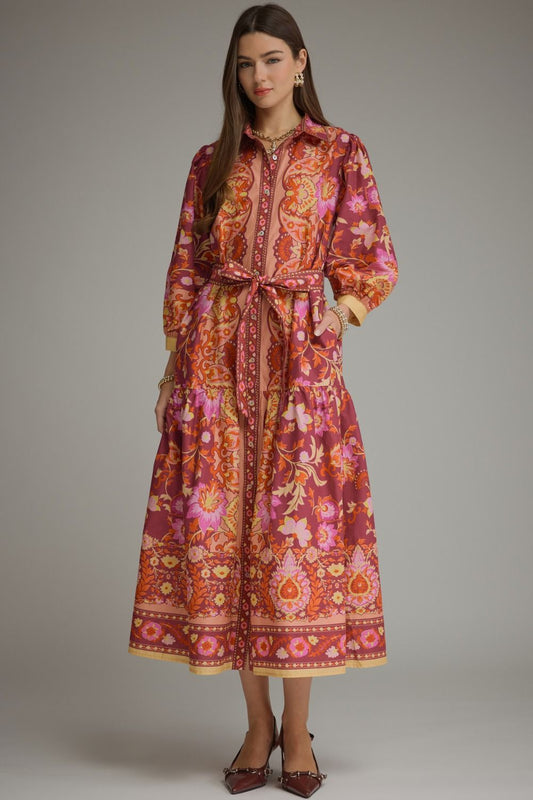 Bohemian Sunset Midi Dress