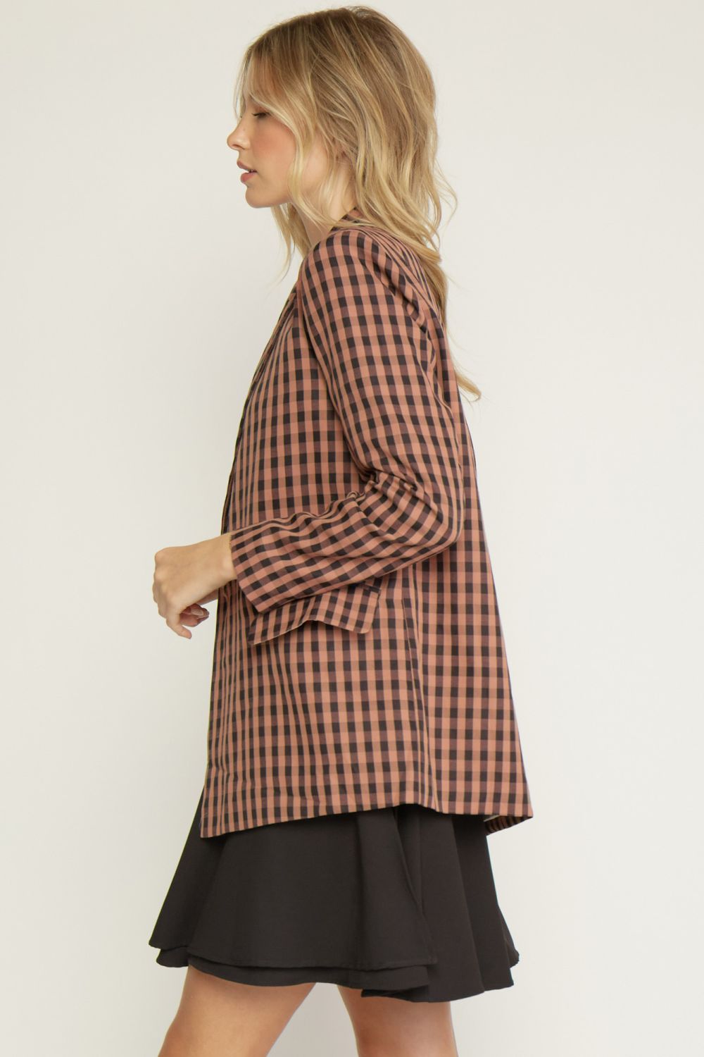 Terra Cotta Plaid Blazer