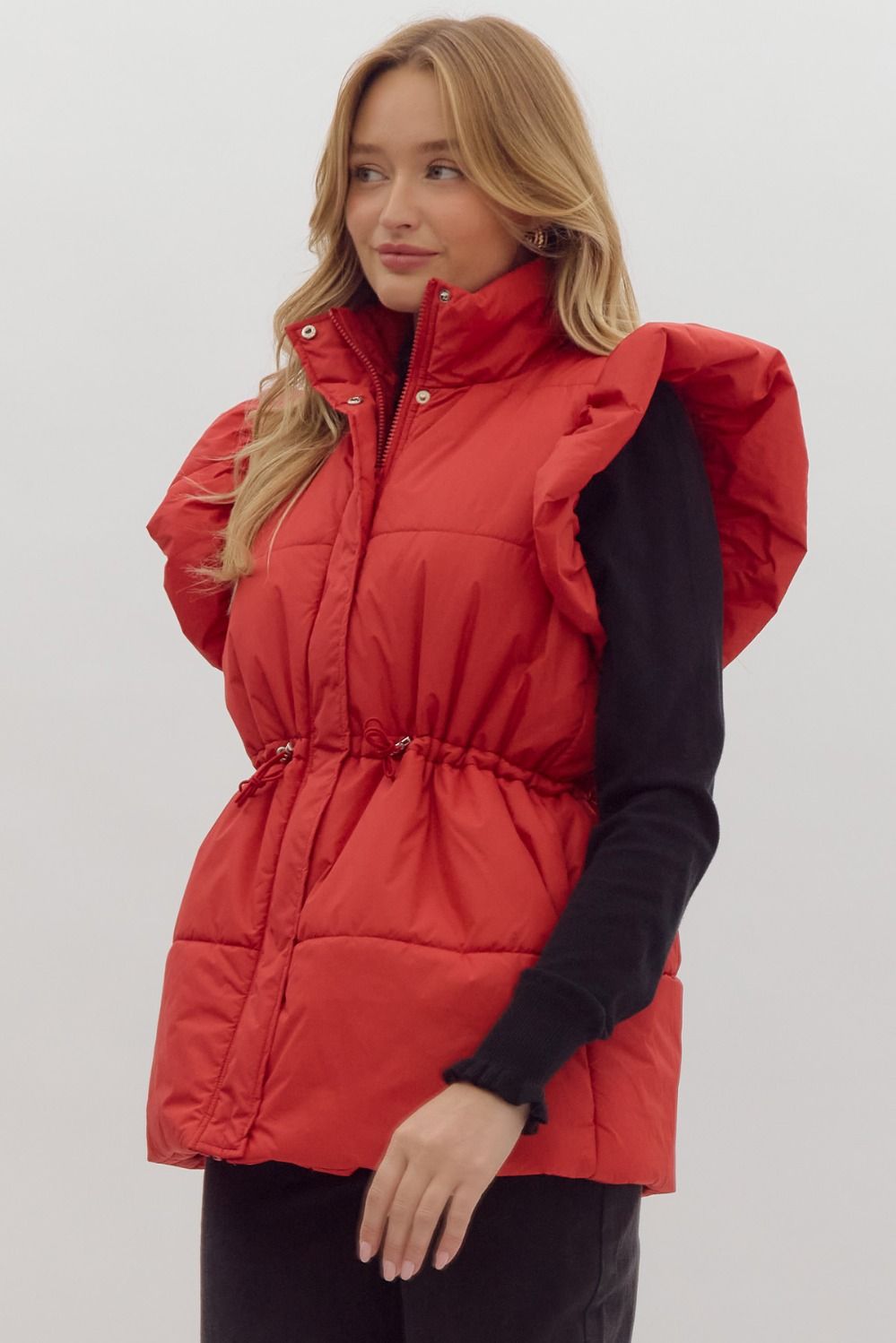 Ruby Red Puffer Vest