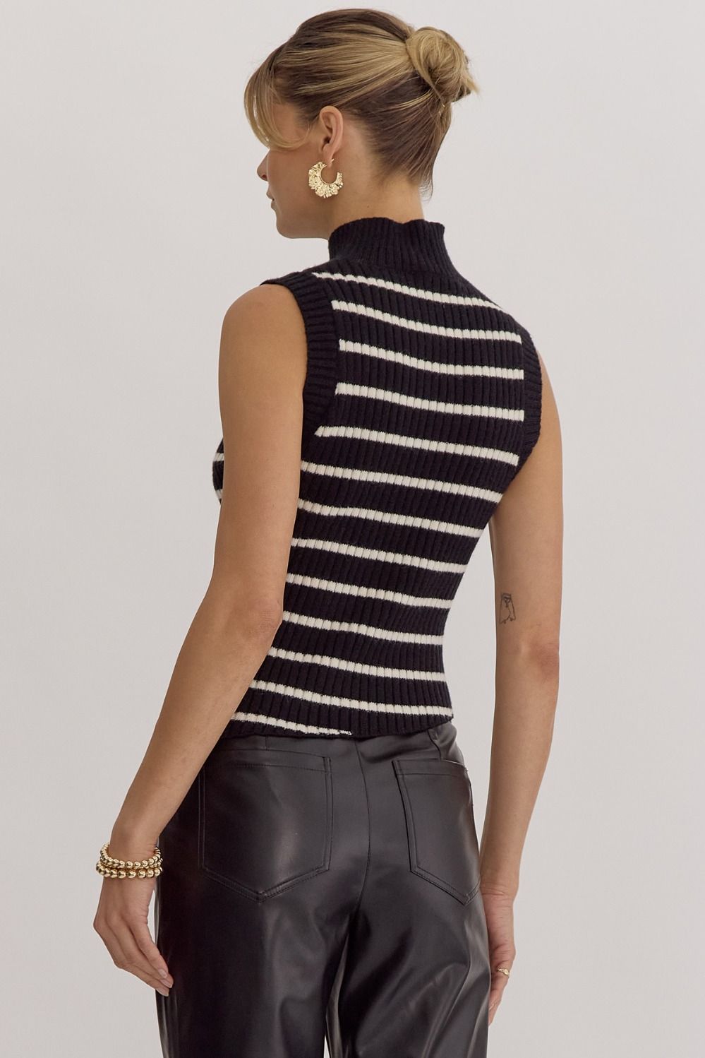 Kayla Mockneck Sleeveless Knit Top