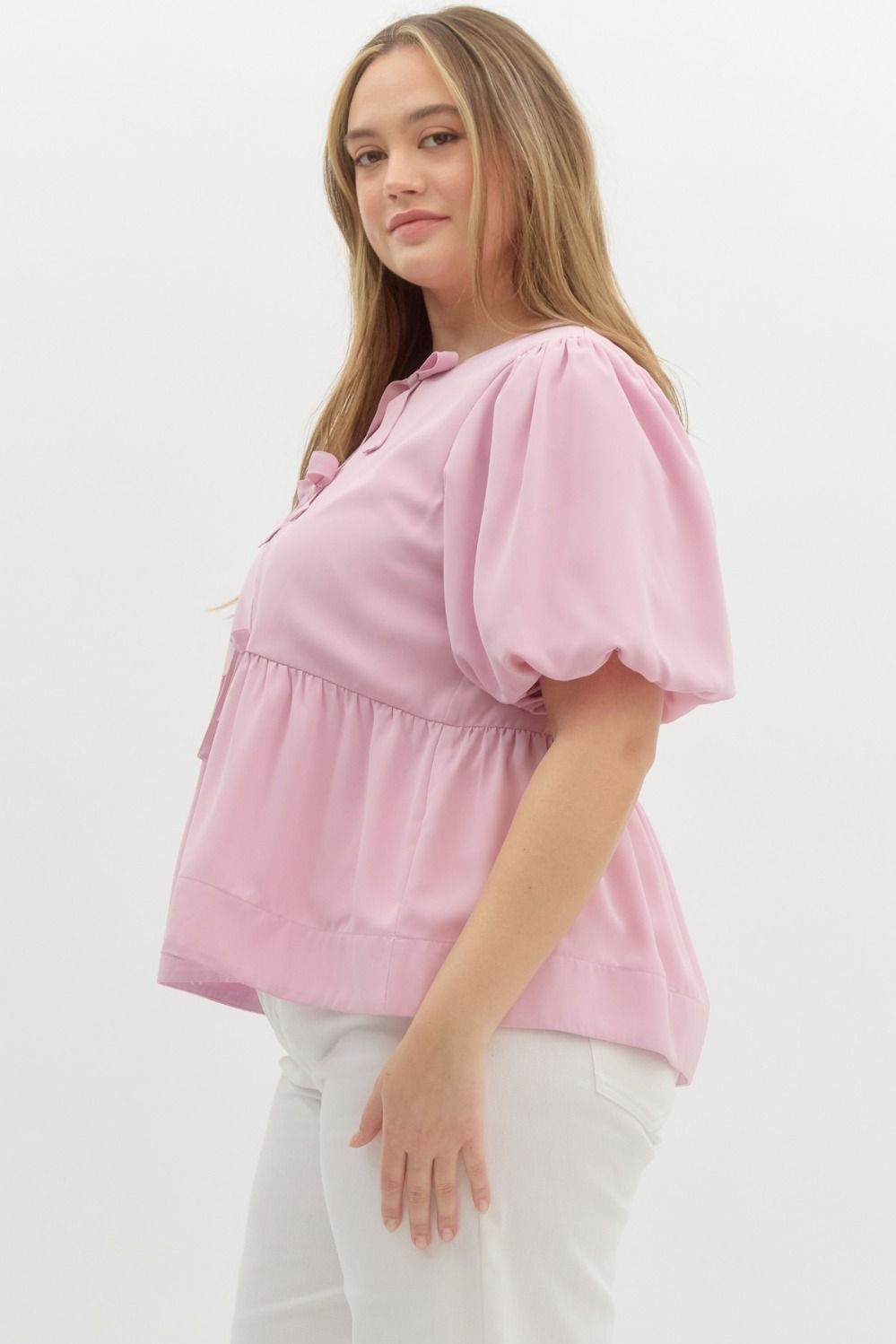 Baby Pink Bow Blouse