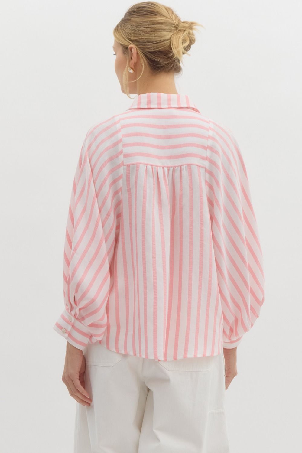 Preppy & Pink Stripe Blouse