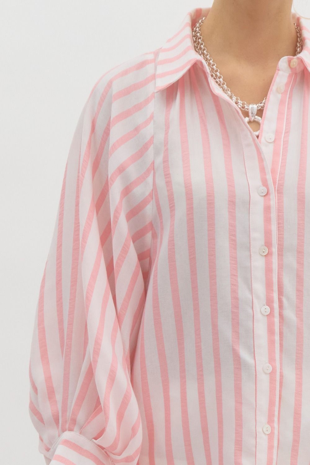 Preppy & Pink Stripe Blouse