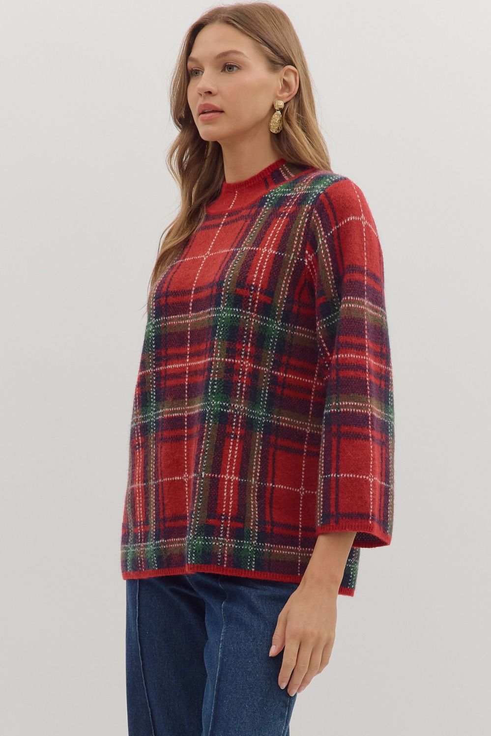 Adelina Plaid Sweater