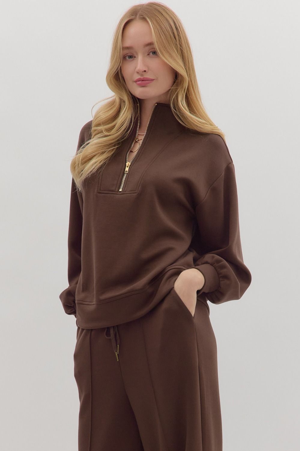 Espresso Scuba 1/2 Zip Pullover