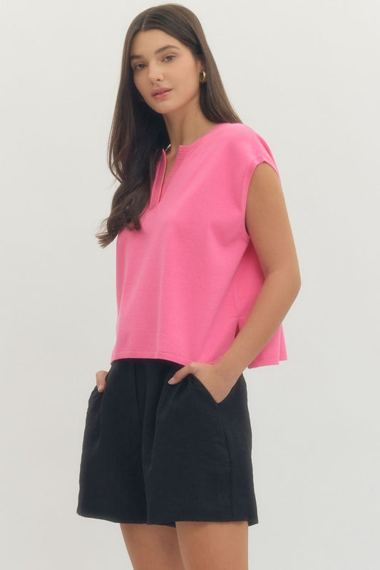 Prepped in Pink Knit Top