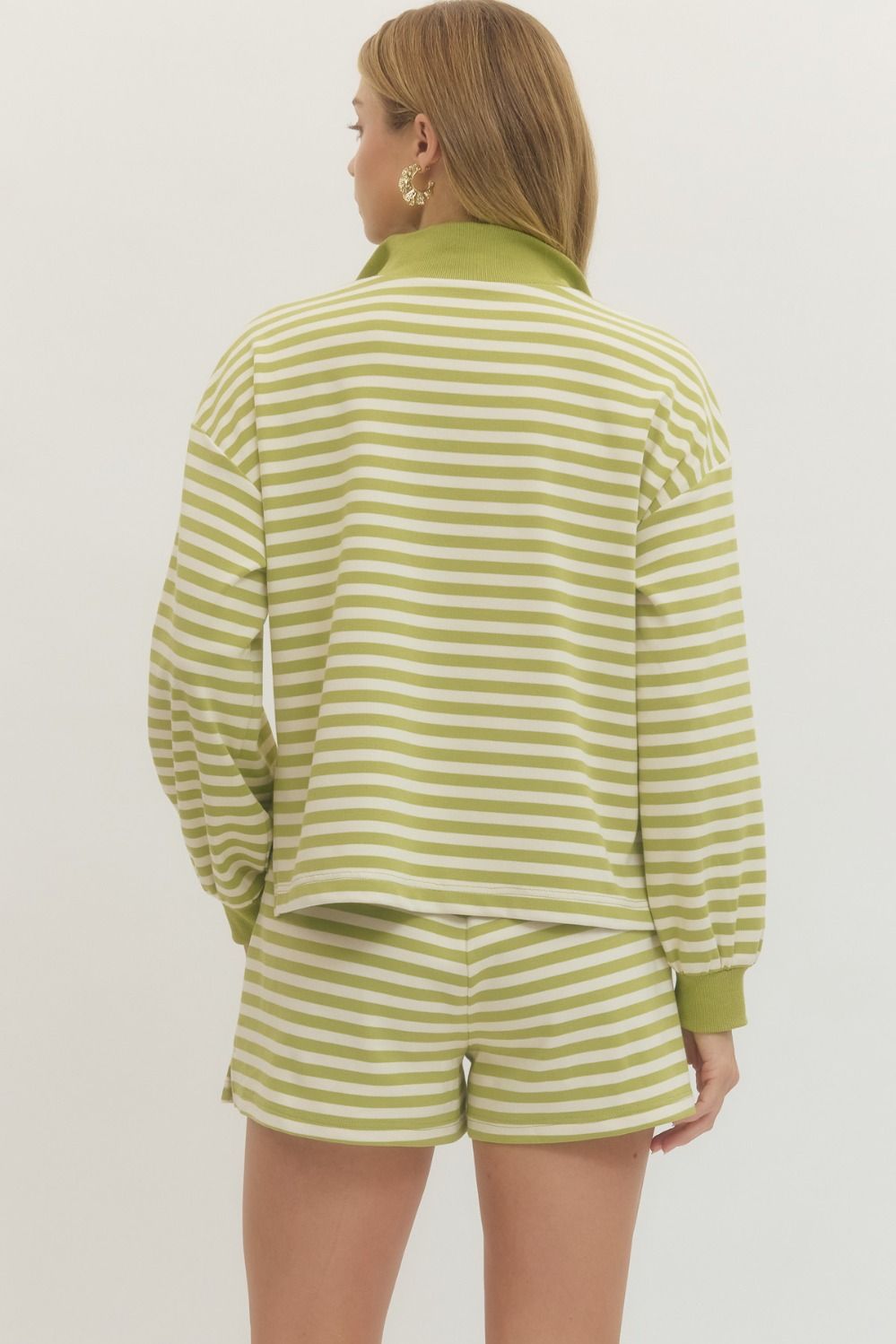 Matcha Stripe Lounge Pullover