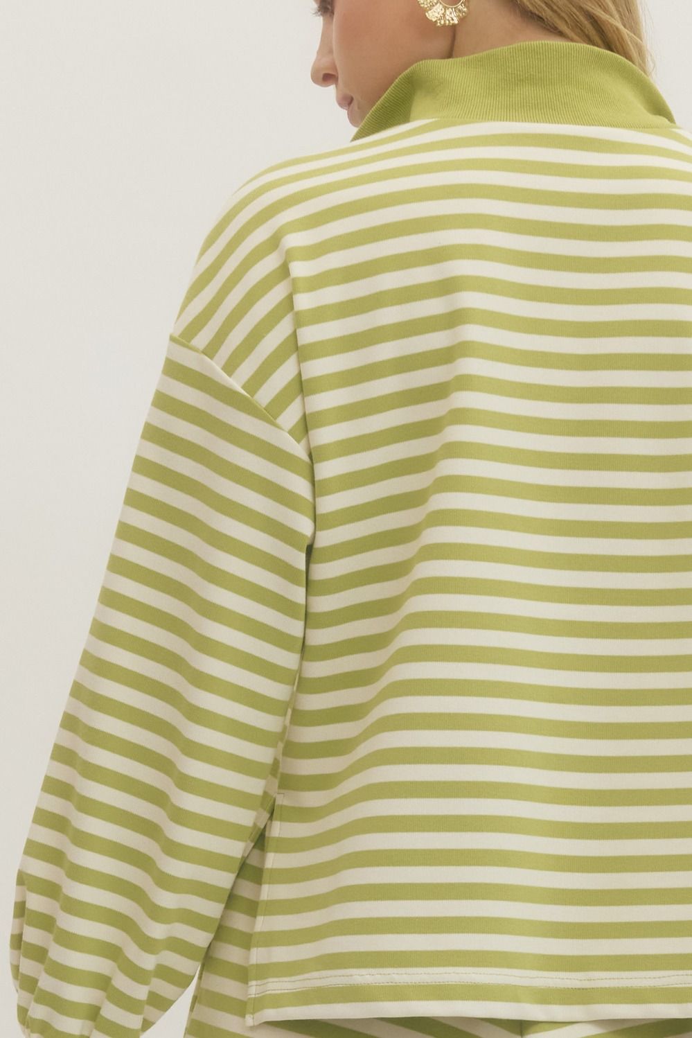 Matcha Stripe Lounge Pullover