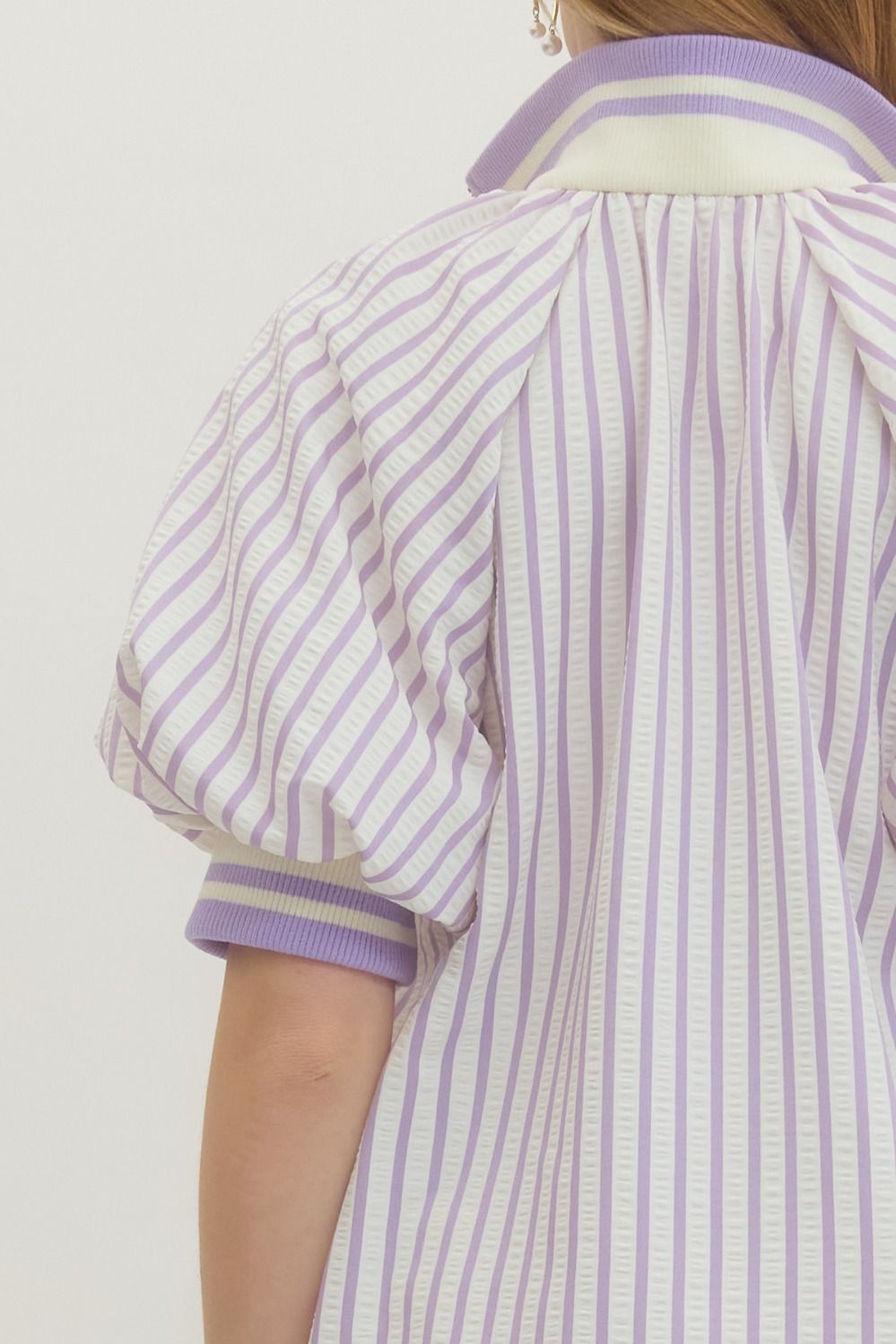 Lavender Latte Stripe Top
