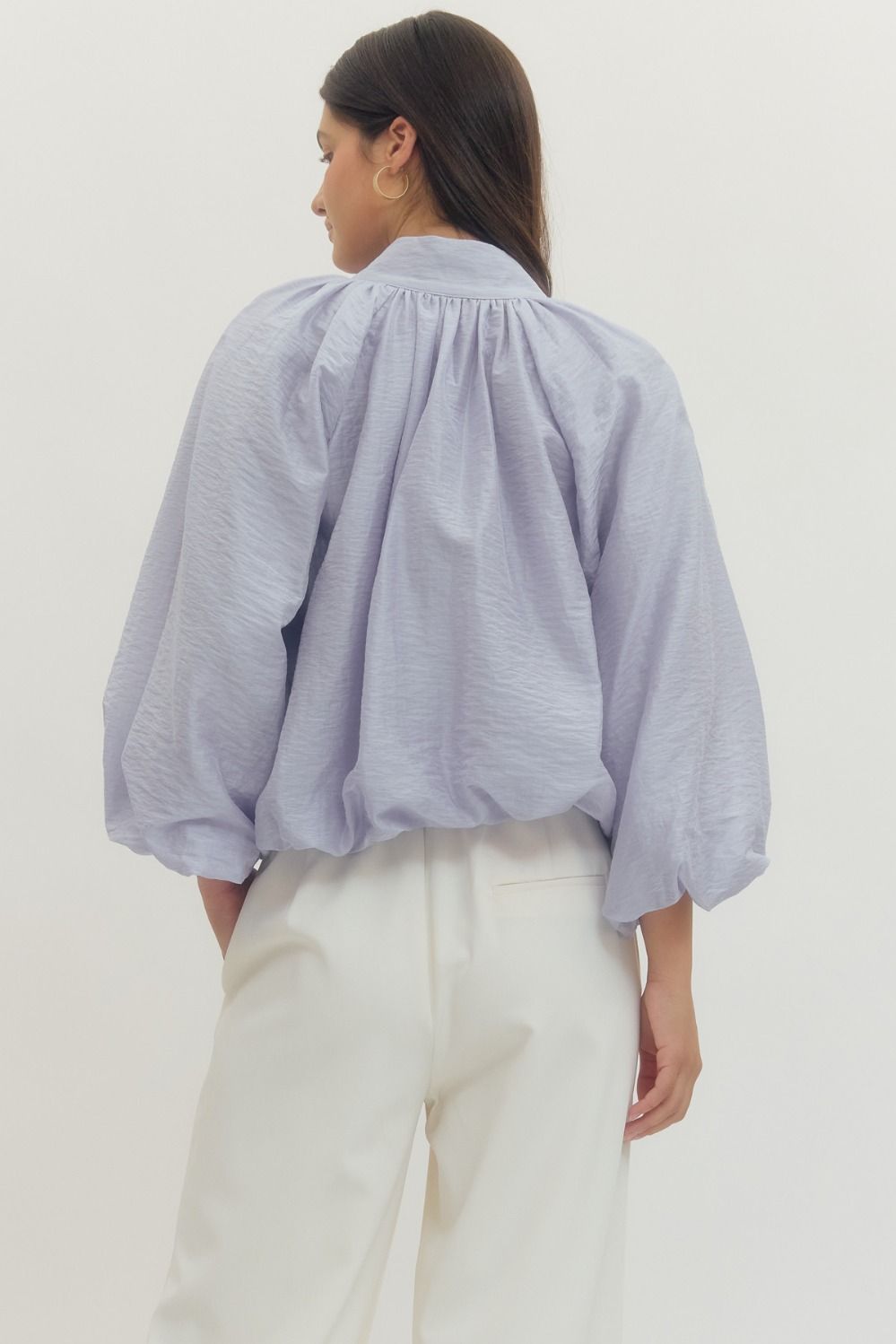 Breathless Blue Bubble Blouse