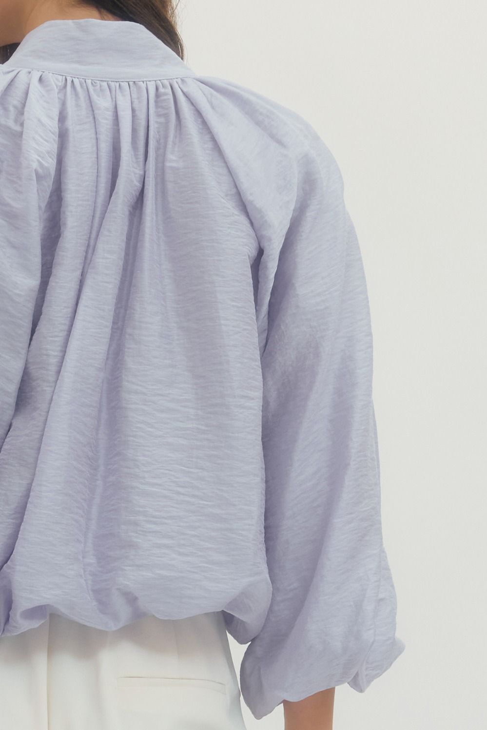 Breathless Blue Bubble Blouse