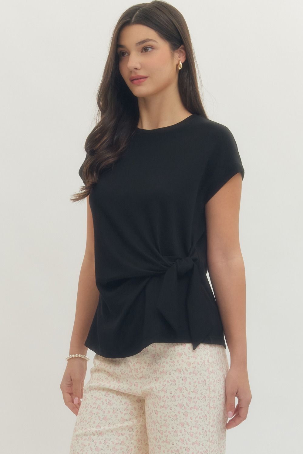 Black Tie Detail Tee