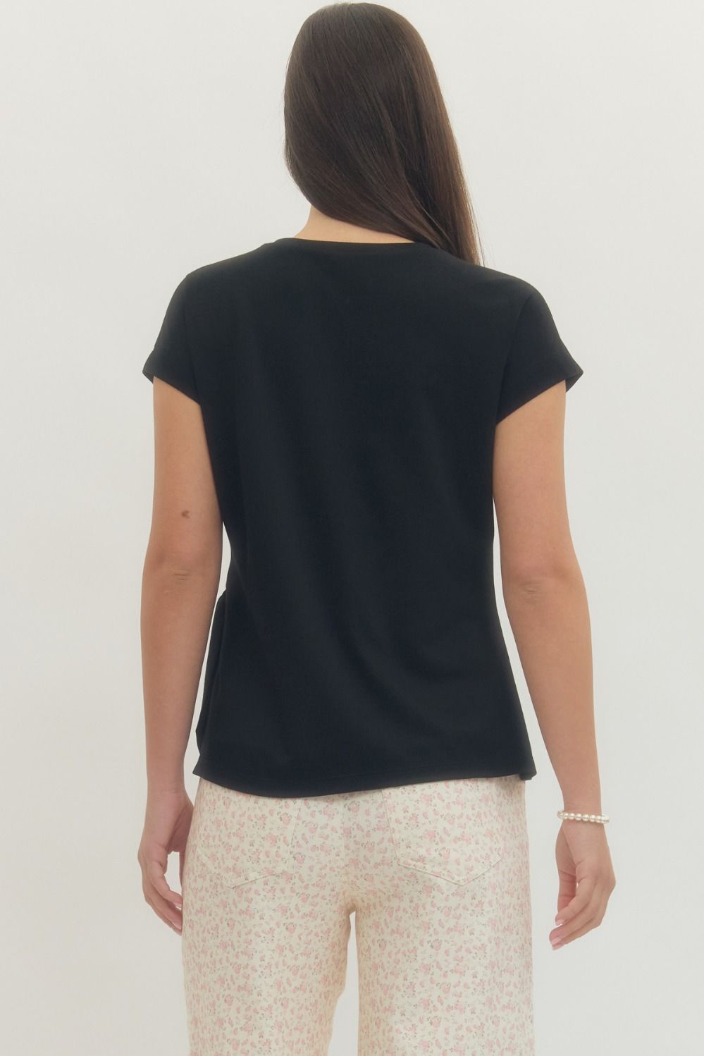 Black Tie Detail Tee