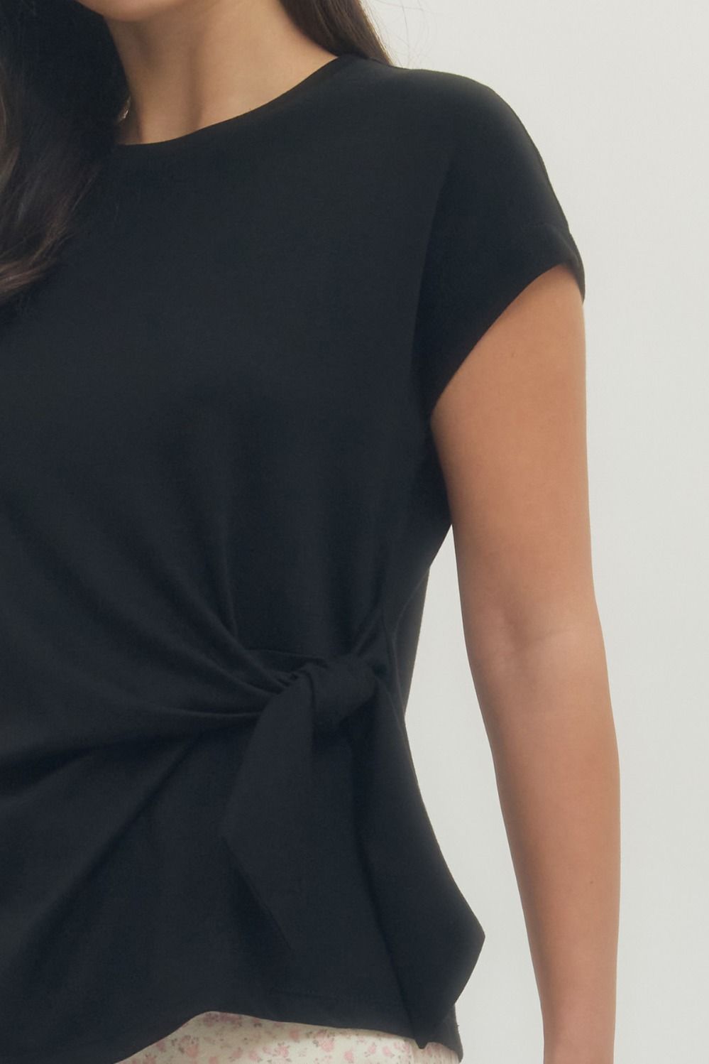Black Tie Detail Tee
