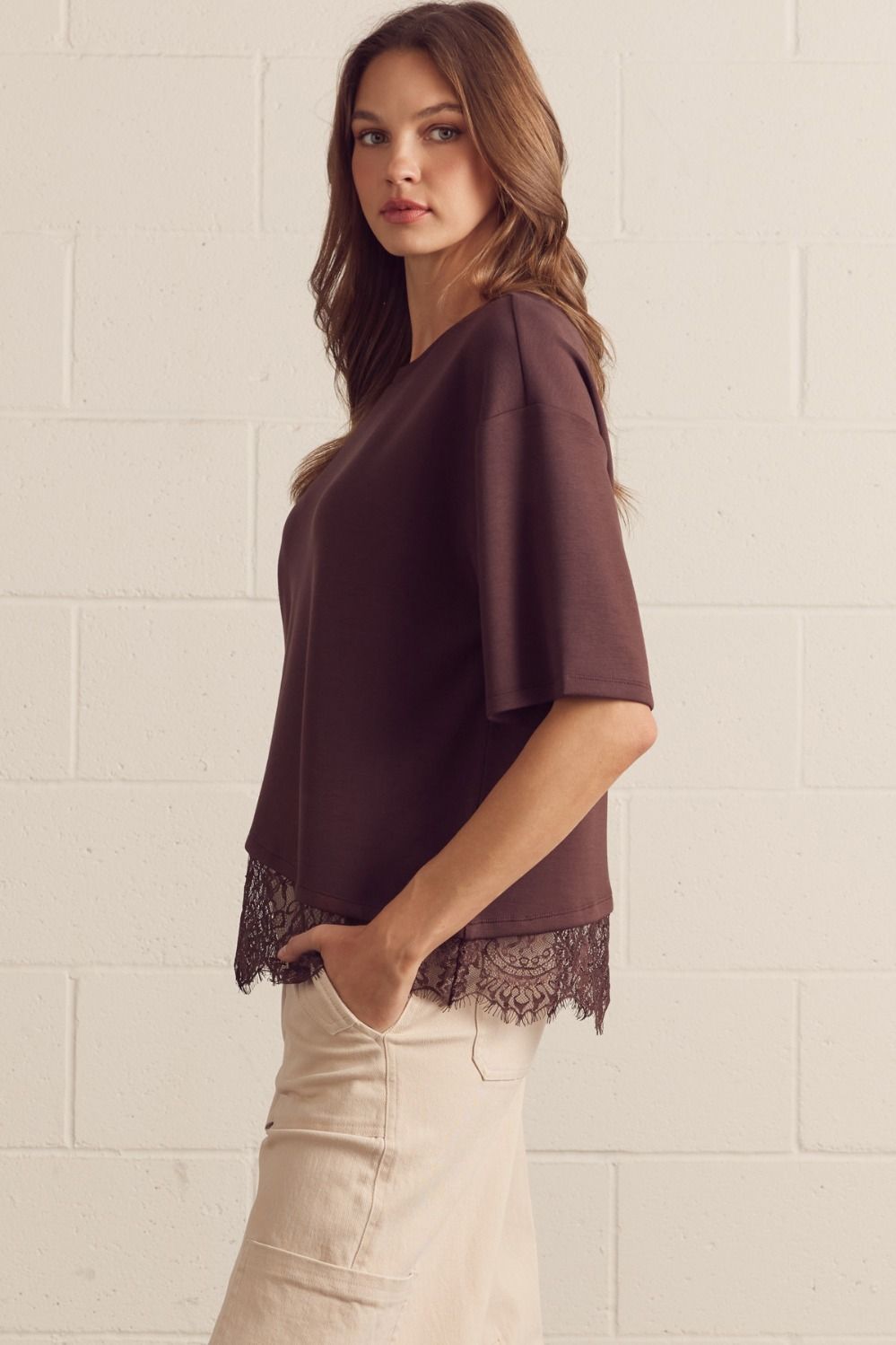 Espresso Lace Tee