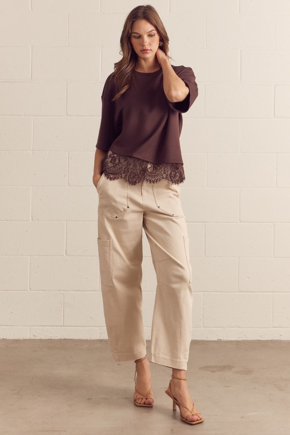 Espresso Lace Tee