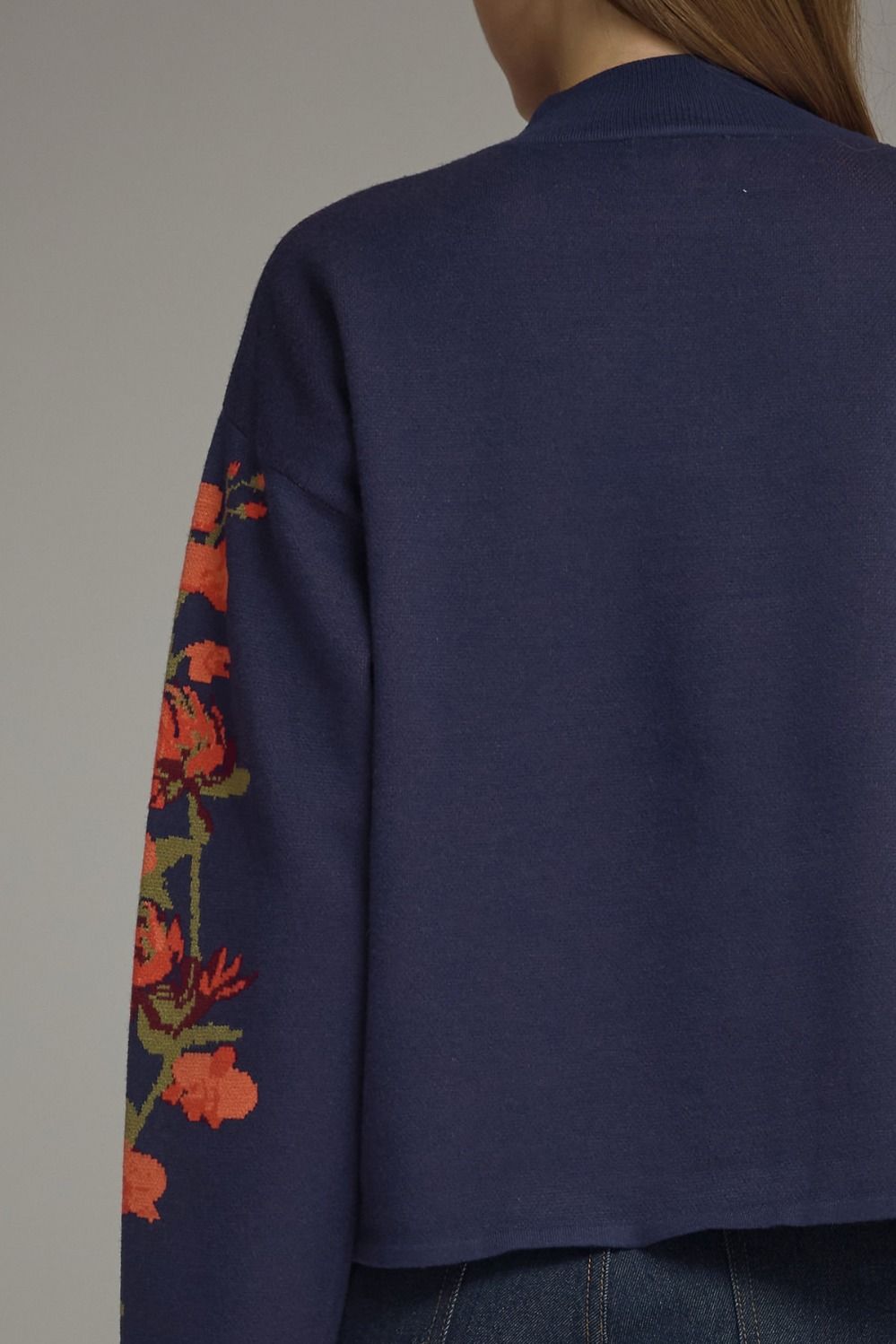 Navy Bloom Knit Sweater