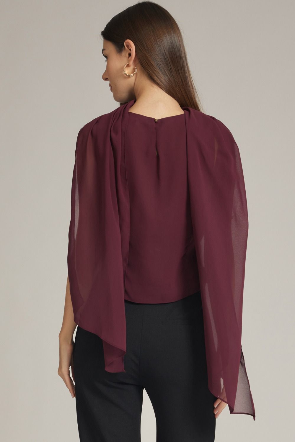 Bordeaux Scarf Blouse