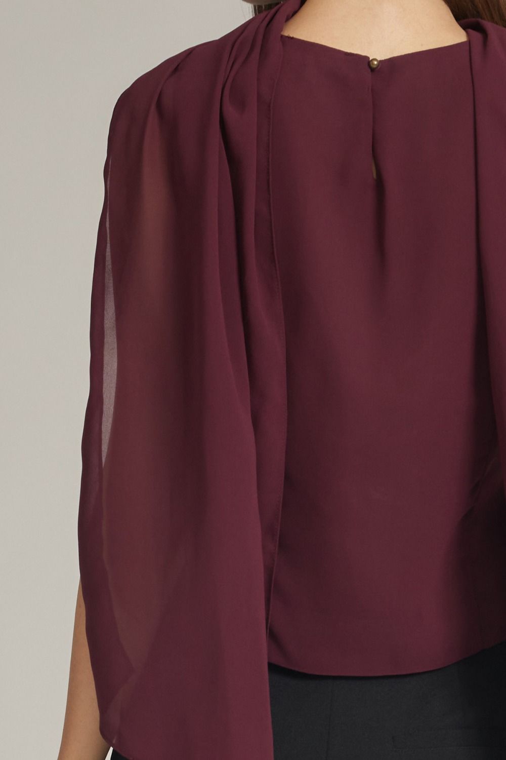 Bordeaux Scarf Blouse