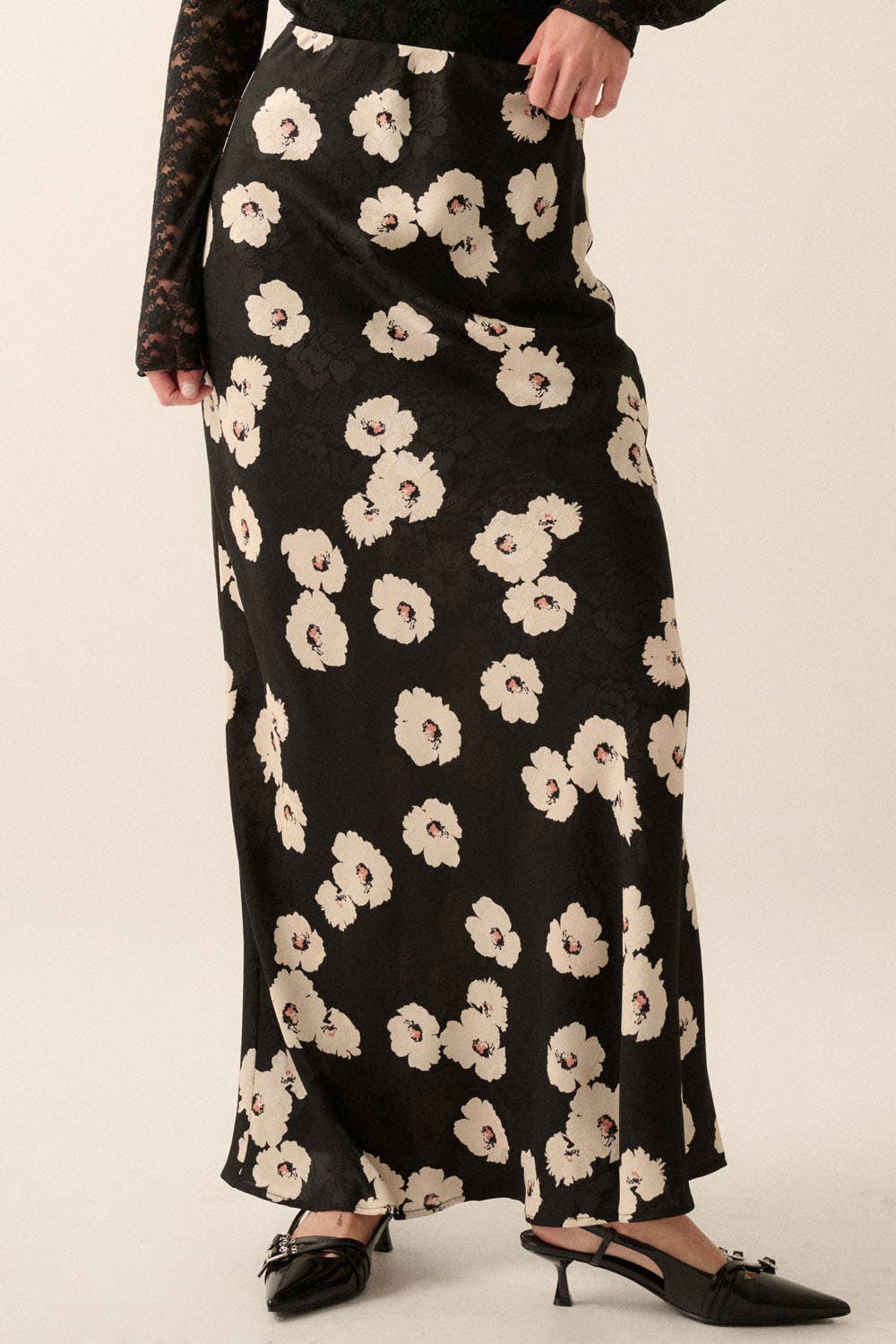 Pick a Date Floral Maxi Skirt