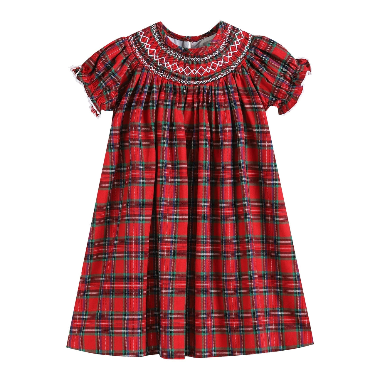 Christmas Plaid Bishop Dress