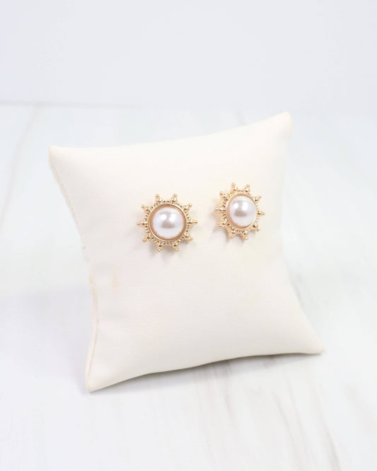 Macquarie Pearl Stud Earring Cream