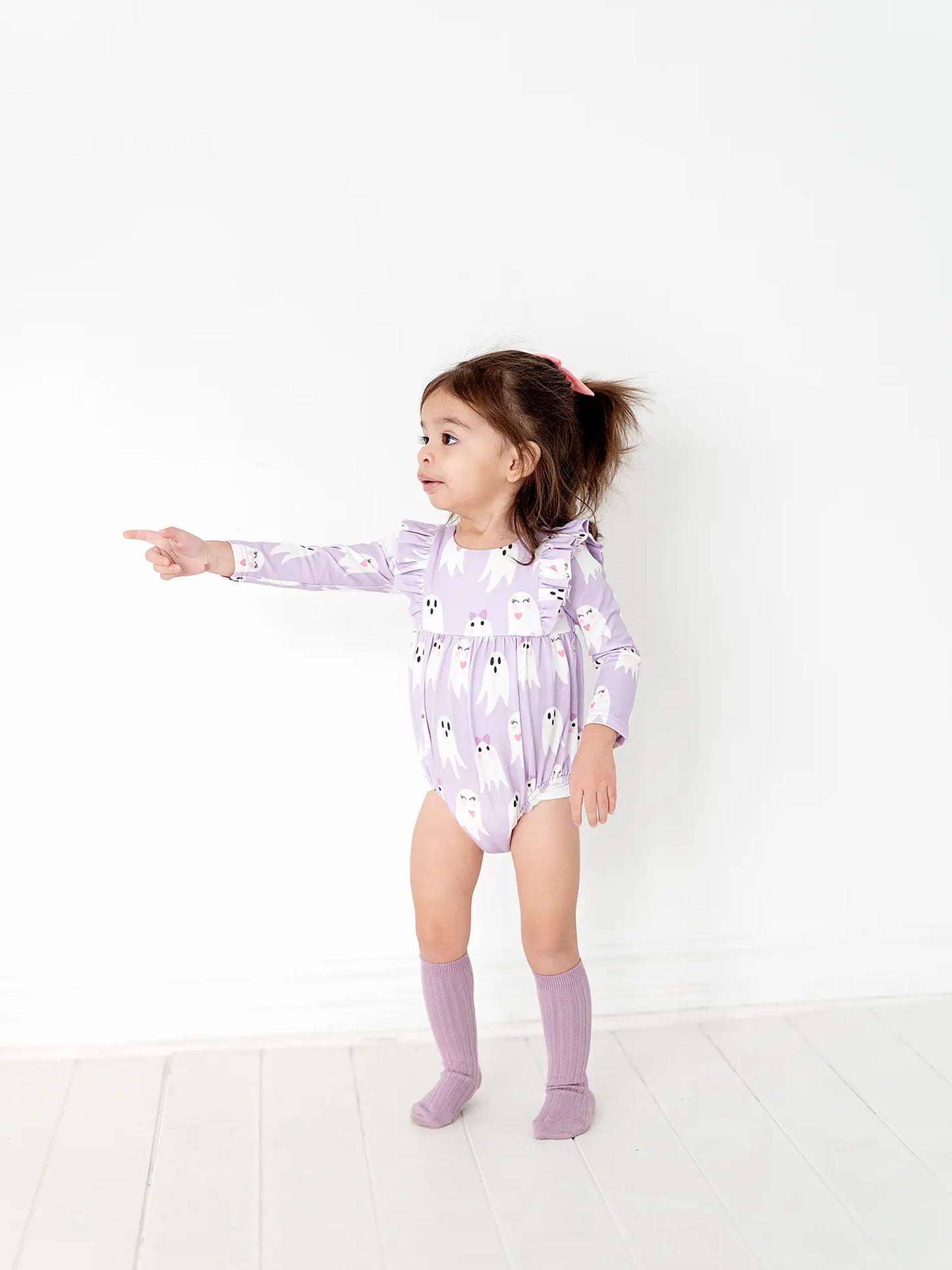 Purple Girly Ghost Leah Romper