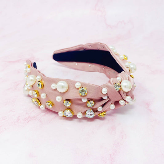 Winslet Jeweled Satin Headband