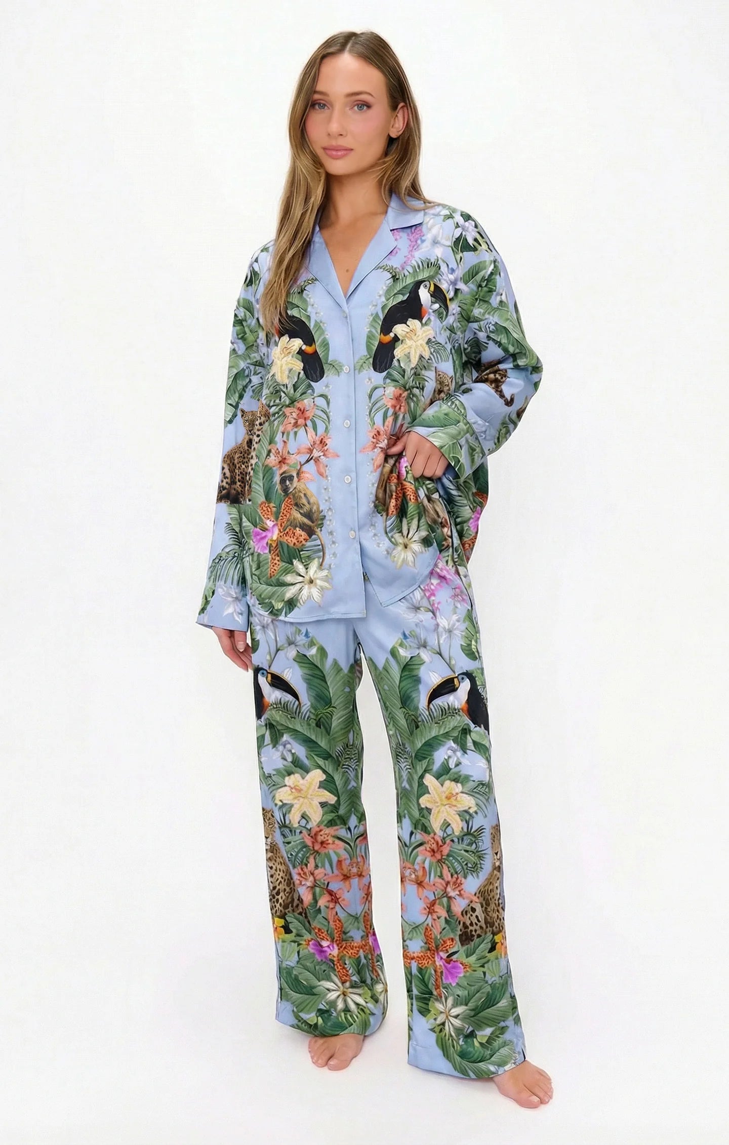 Wild Jungle Mirage Overslept Silky PJ