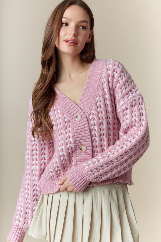 Bubblegum Twist Cardigan