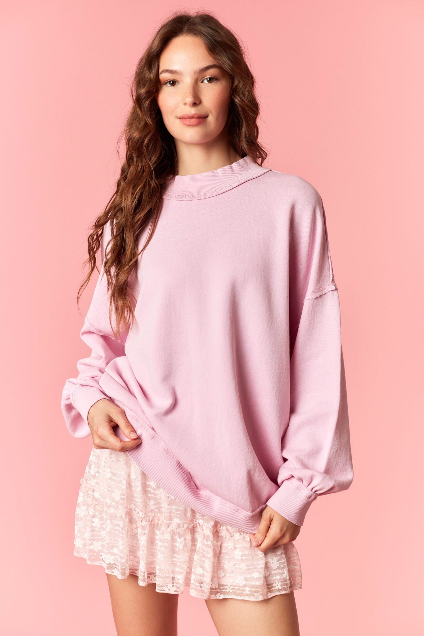 Sugar Cloud Mockneck Sweatshirt