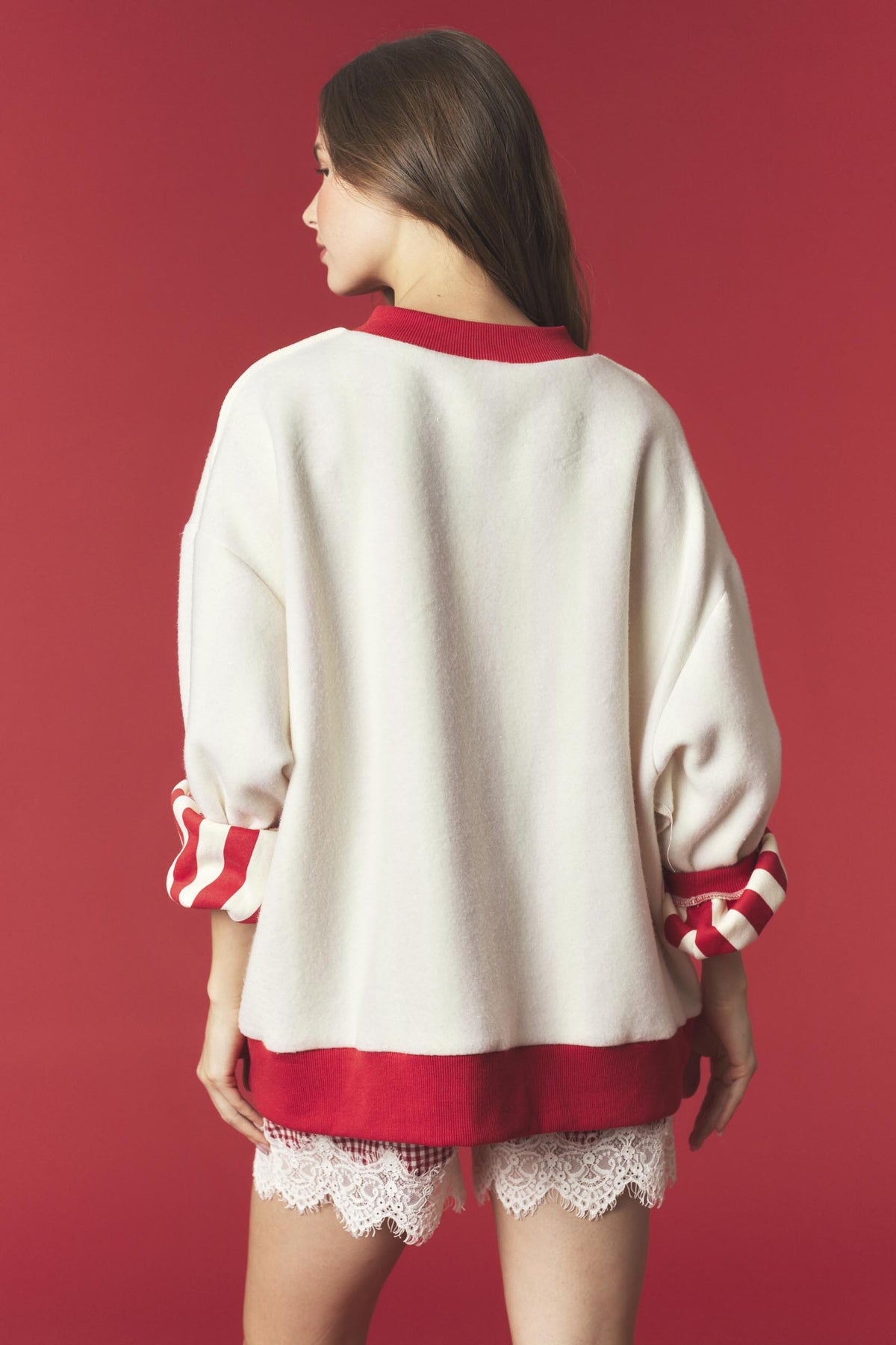 Merry & Stripe Reversible Sweatshirt