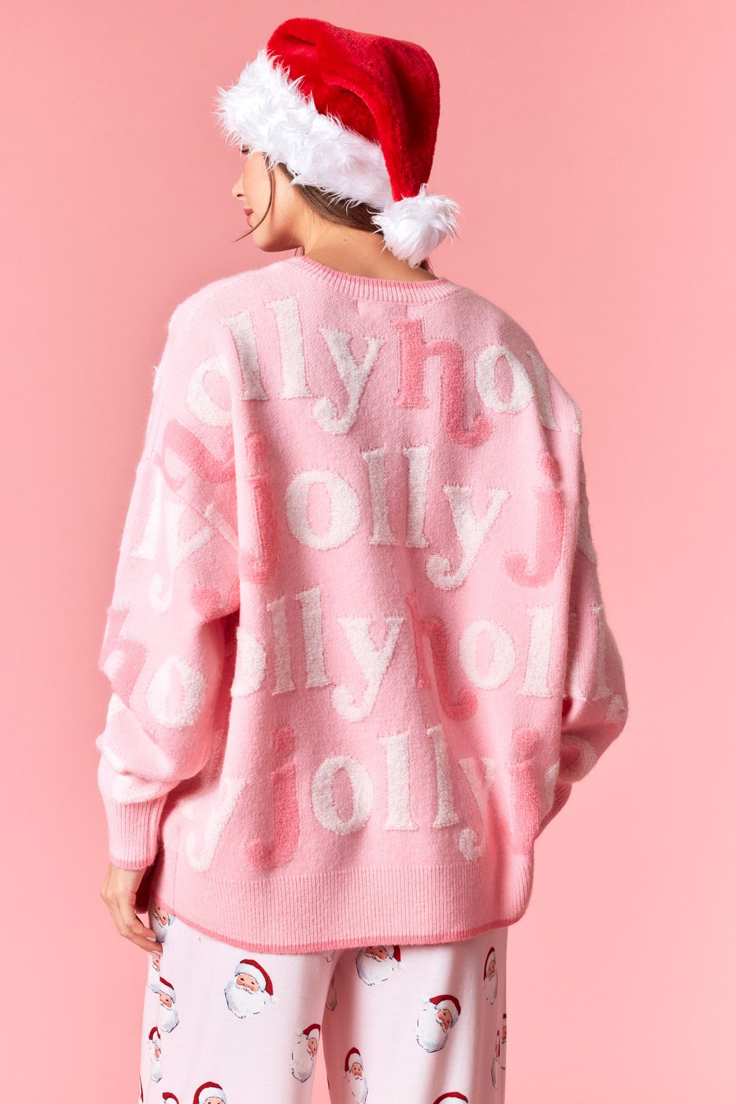 Candy Pink Holly Jolly Sweater