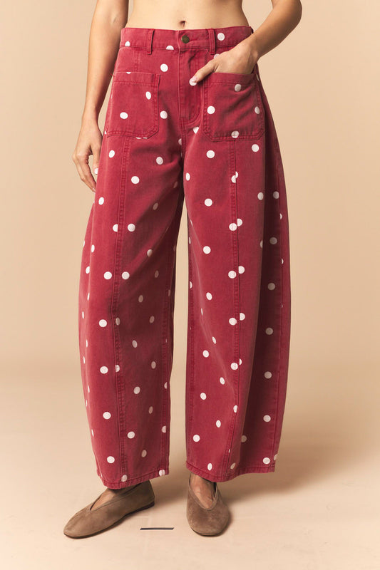 Dot Your Darling Barrel Jeans