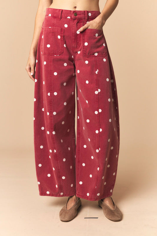 Dot Your Darling Barrel Jeans
