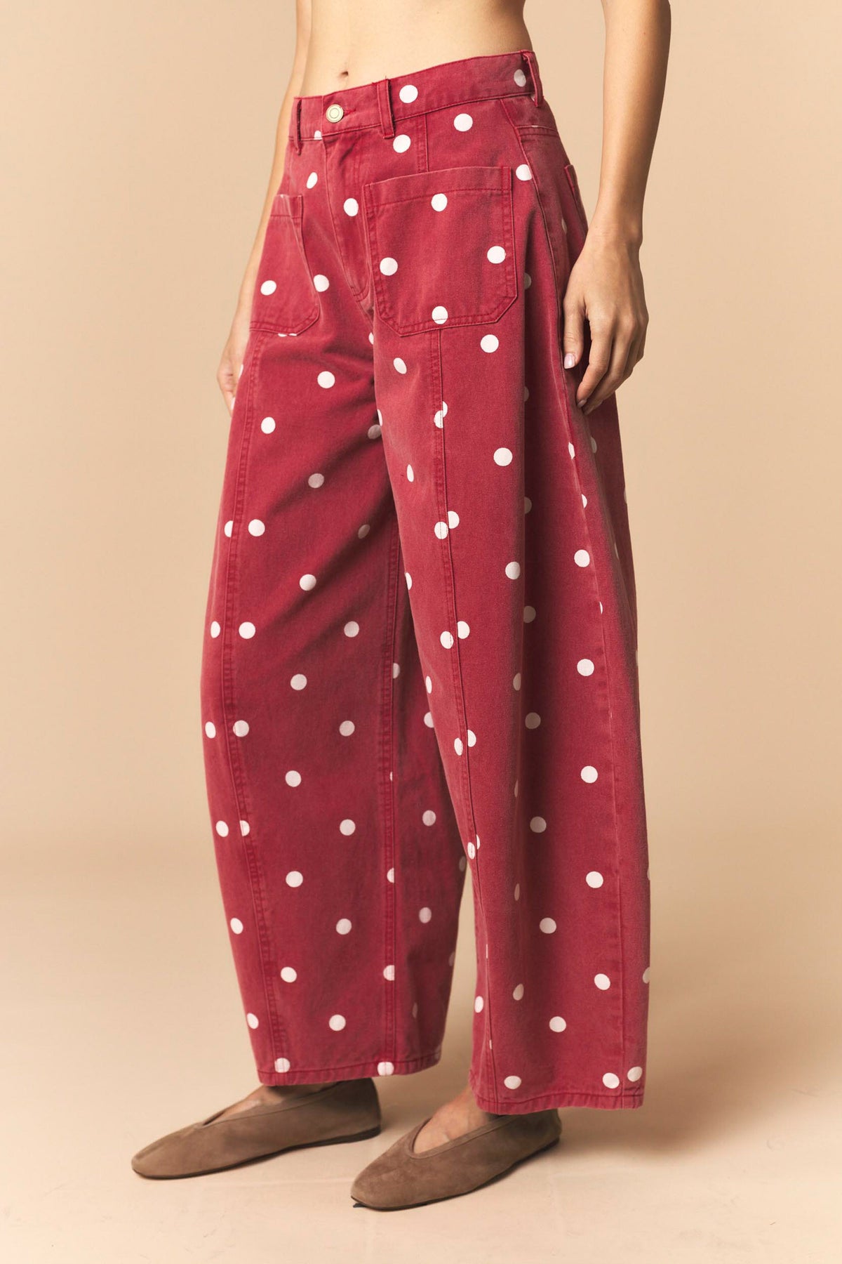 Dot Your Darling Barrel Jeans