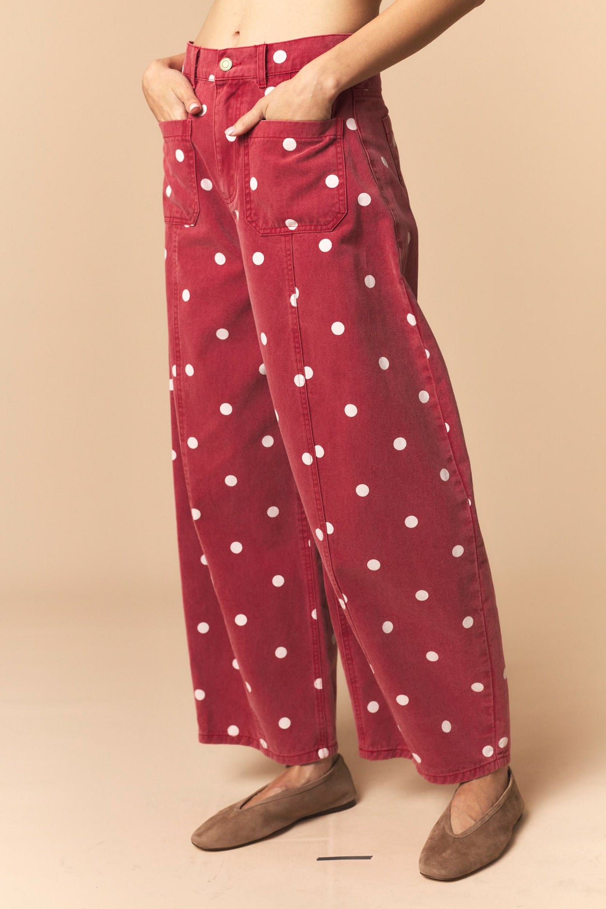 Dot Your Darling Barrel Jeans
