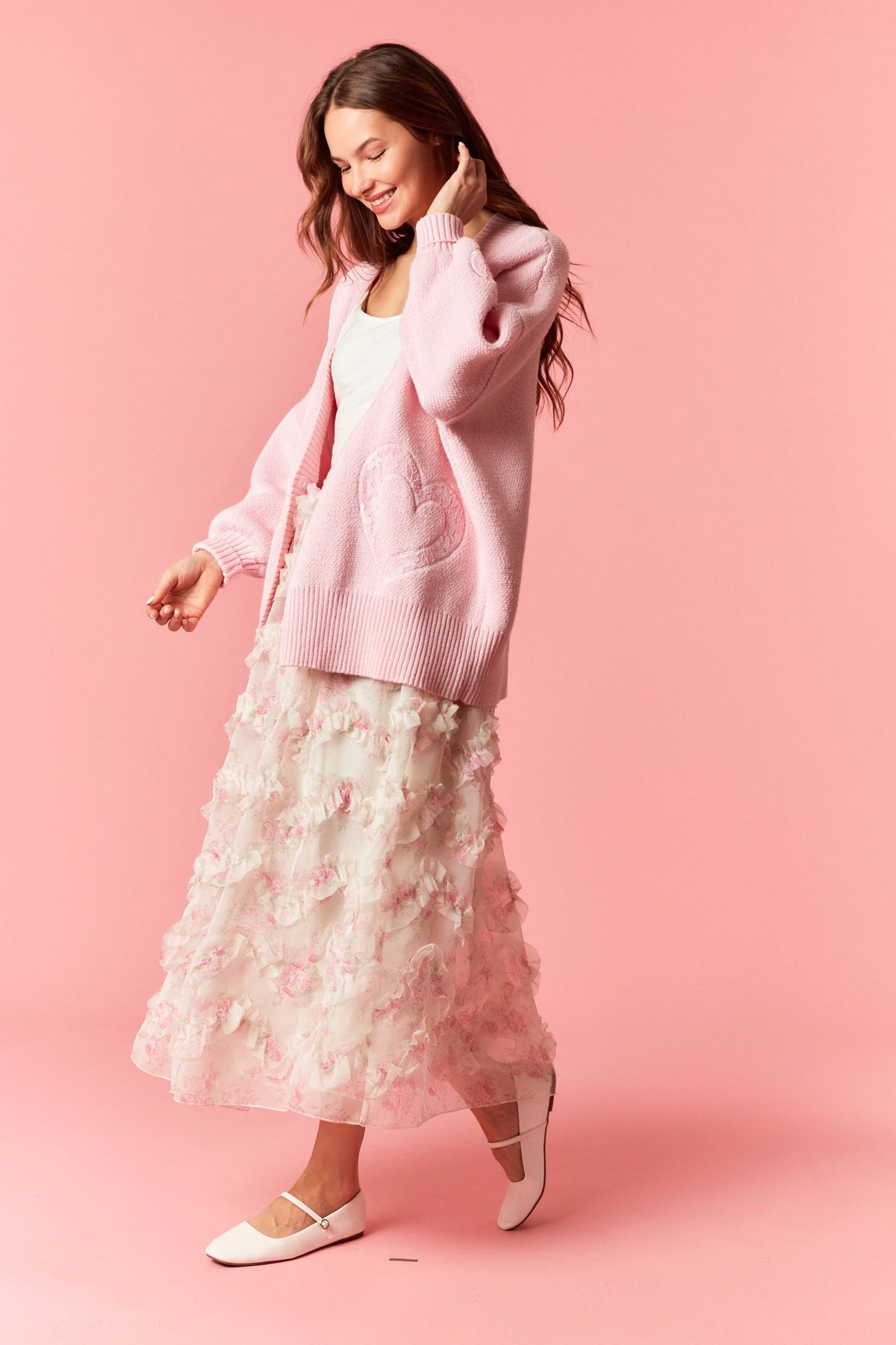 Sweetheart Knit Oversized Cardigan