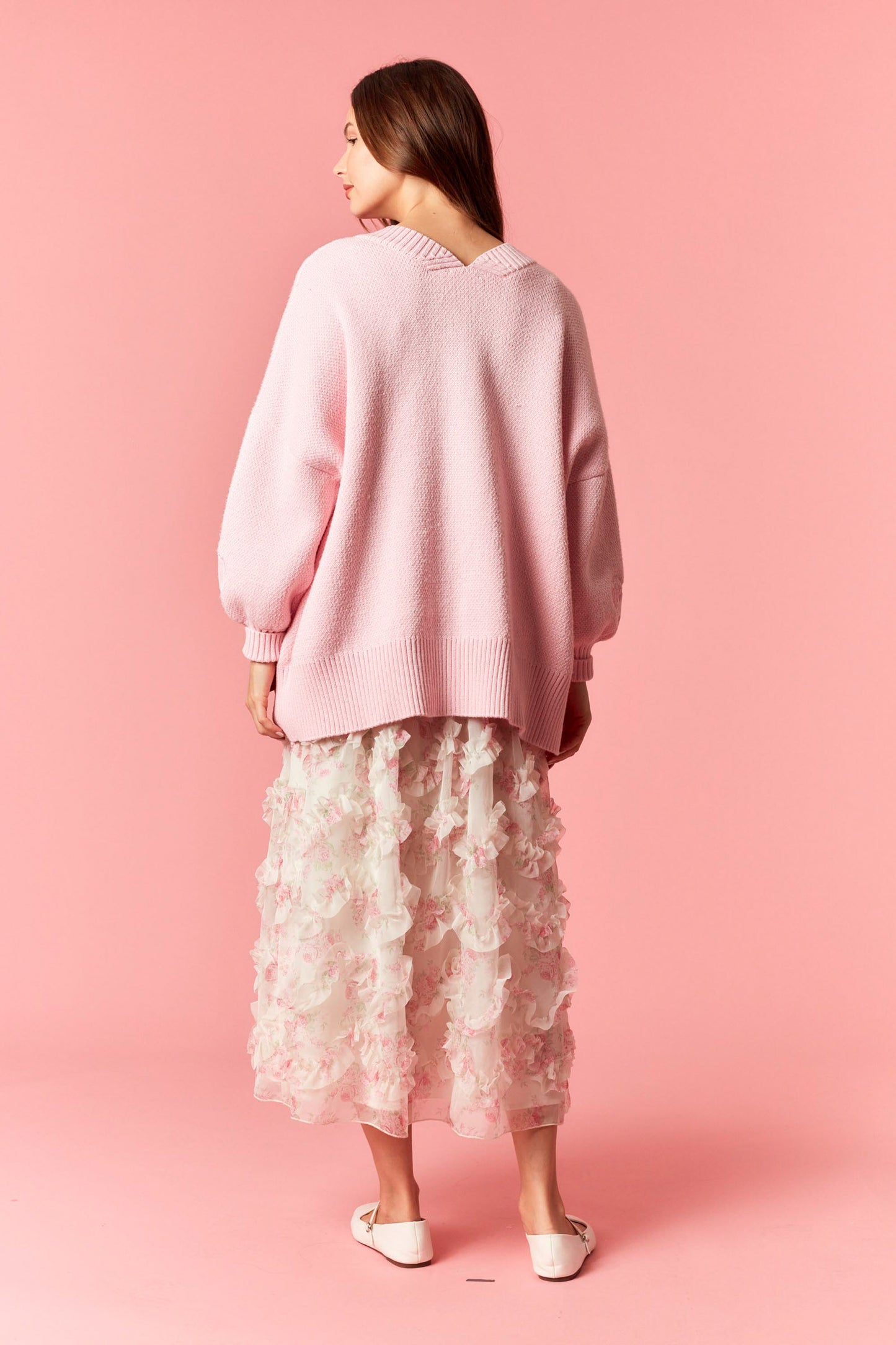 Sweetheart Knit Oversized Cardigan