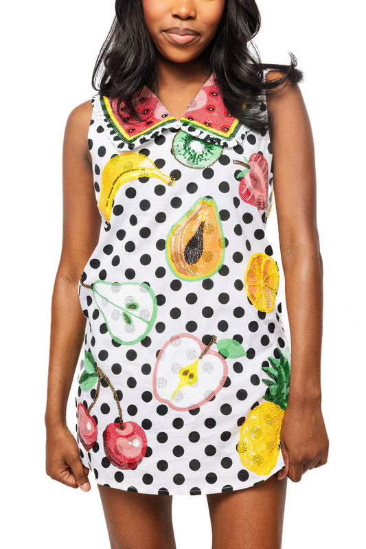 Polka Dot Fruit Tank Dress