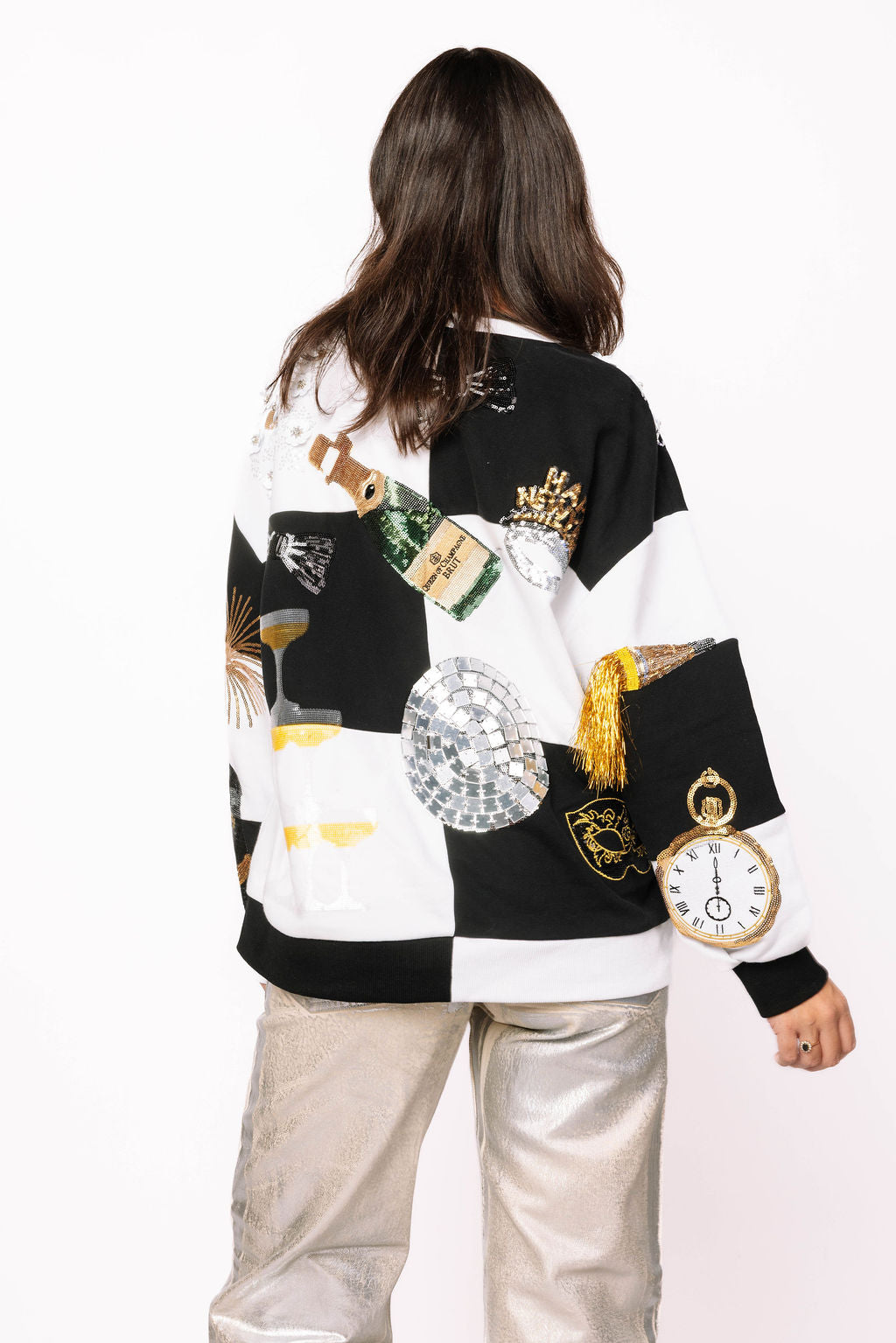 Black & White Checkered NYE Icon Sweatshirt