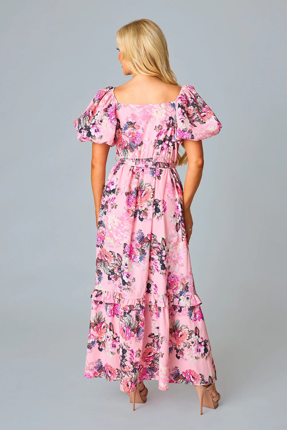 Sydney Bashful Puff Sleeve Maxi Dress